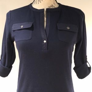 LAUREN Ralph Lauren Split Neck Top